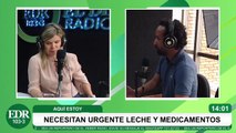 Necesitan urgente leche y medicamentos