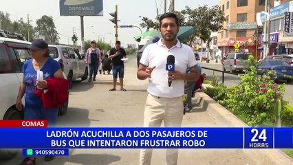 Comas: detienen a delincuente que acuchilló a dos pasajeros en bus
