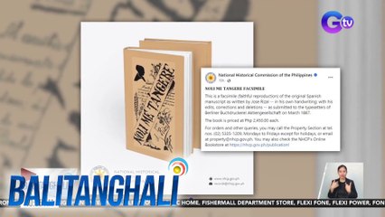 Kopya ng Original Spanish manuscript ng "Noli Me Tangere", puwede nang mabili sa NHCP | BT