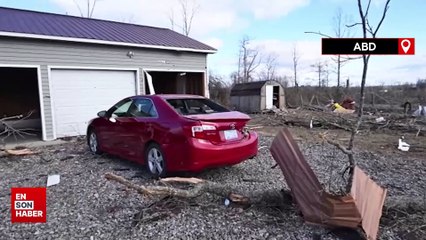 ABD'deki şiddetli fırtına, kasabalarda büyük hasara neden oldu