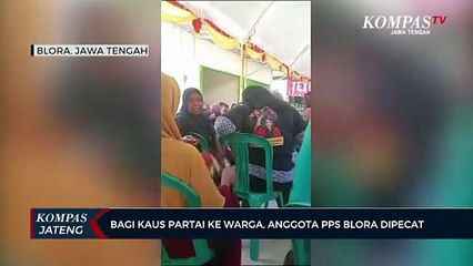 Bagi Kaus Partai Ke Warga, Anggota PPS Blora Dipecat