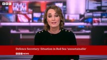 Red Sea shipping_ US and UK navies repel largest Houthi attack _ BBC News
