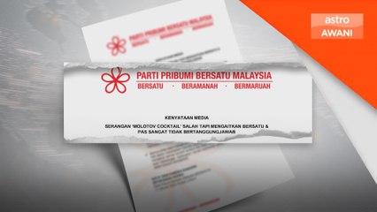 Perbuatan khianat tidak boleh diterima, tuduh PN - Hamzah