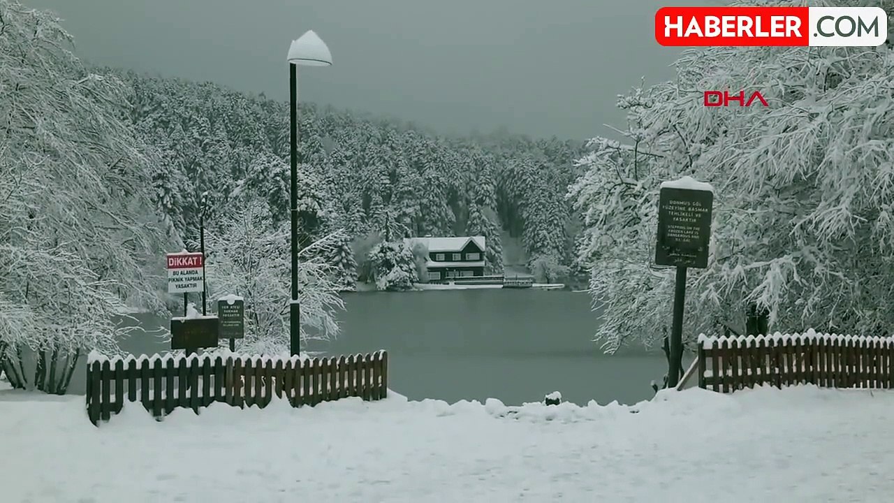 Bolu Gölcük Tabiat Parkı Karla Kaplandı