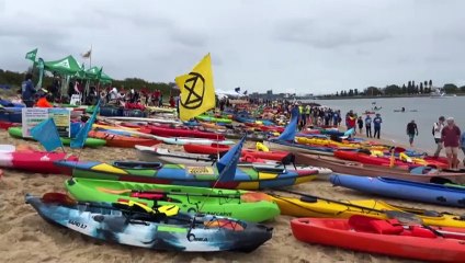Nearly 100 climate activists front court over blockade
