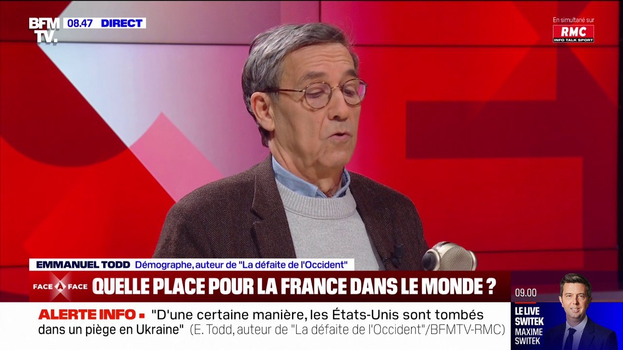 Géopolitique: "La France n'existe pas parce qu'elle est alignée sur les États-Unis, et contrôlée par l'OTAN" affirme Emmanuel Todd