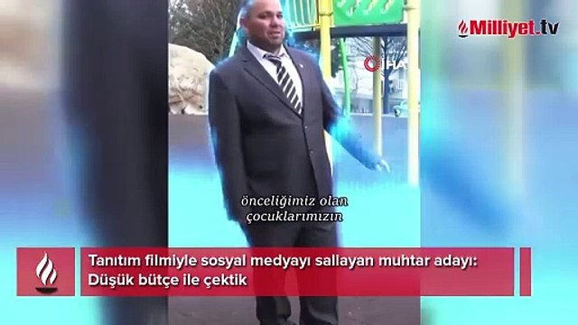 Muhtar adayının tanıtım filmi dikkat çekti! 'Sempatim ile yönetmeye talibim'