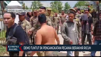 Demo Tuntut SK Pengangkatan Pegawai Berakhir Ricuh