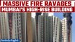 Mumbai: Massive fire breaks out at high-rise building in Dombivali, fire engines deployed| Oneindia
