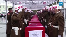 Pençe-Kilit Harekatı bölgesinde şehit olan 9 asker için Şırnak'ta tören yapıldı
