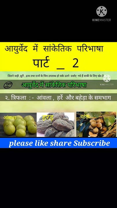 आयुर्वेद मे सांकेतिक परिभाषा part _2