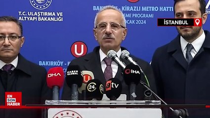 Abdulkadir Uraloğlu, İstanbul'da Bakırköy-Kirazlı metro hattında açıklama yaptı