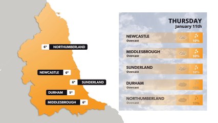 Teesside weather forecast 11th January