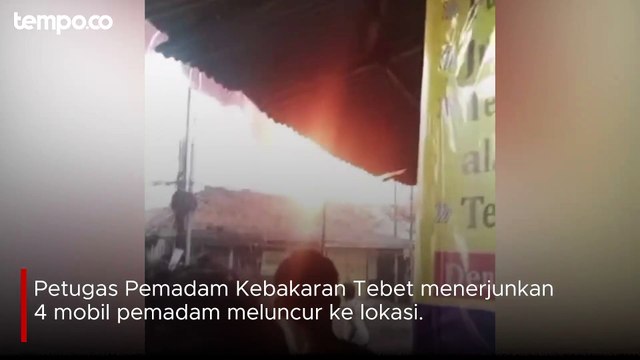 Kebakaran di Saharjo, Setiabudi, Terdengar Ledakan Diduga dari Tabung Gas