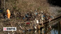 Floods leave river festooned with rubbish and looking like 'Third World country'
