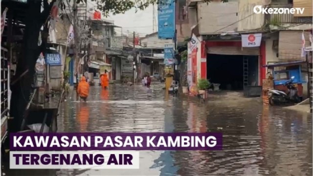 Hujan Deras di DKI Jakarta, Kawasan Pasar Kambing, Jakarta Selatan Tergenang Air