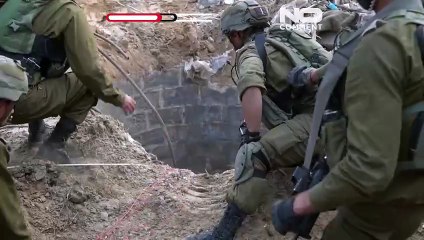 شاهد: الجيش الإسرائيلي يعرض صورًا يقول إنها لنفق تم اكتشافه في خان يونس