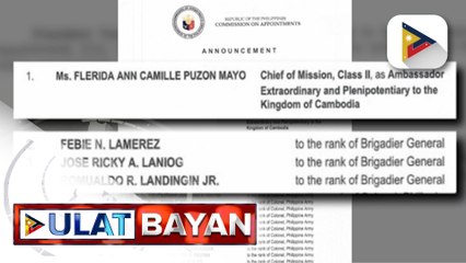 PBBM, isinumite ang ad-interim appointments ng ilang DFA at AFP officials para sa kumpirmasyon ng CA