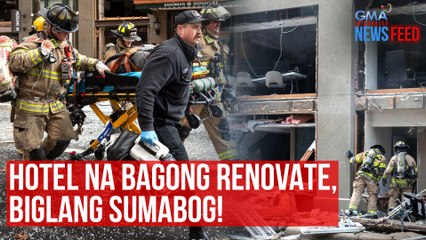 Tải video: Hotel na bagong renovate, biglang sumabog dahil sa gas leak? | GMA Integrated Newsfeed