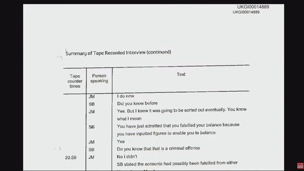 Post Office Investigator Challenged Over Interview Where He Accused Staff Member Of 'Telling Pack Of Lies'