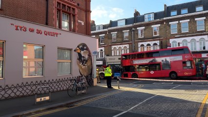 Footage shows damage of electric bus that caught fire in London