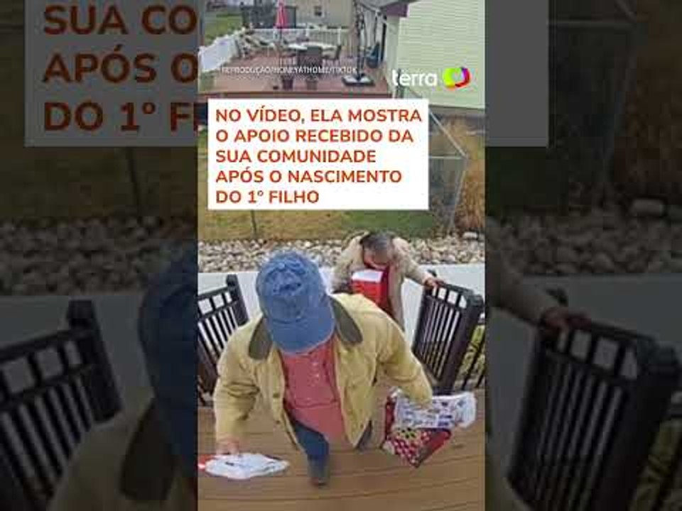 Mulher viraliza ao mostrar reação de vizinhos após nascimento do filho nos EUA #shorts