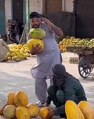 Making him hold watermelons for me #funny #comedy