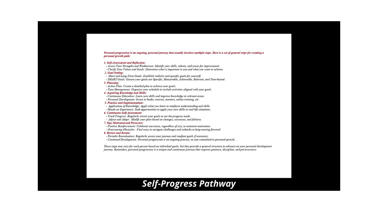 Self Progress Pathway-
