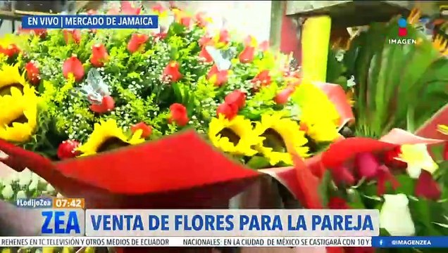 Gran variedad de flores en el Mercado de Jamaica rumbo al 14 de febrero