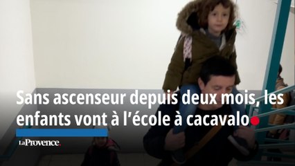 Sans ascenseur depuis deux mois, les enfants de la Corderie gravissent cinq étages pour se rendre à l'école