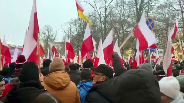Protest Wolnych Polaków pod Sejmem
