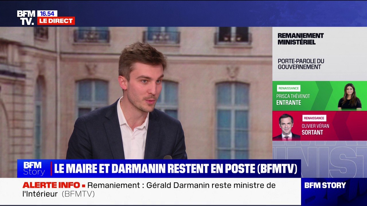 Gouvernement: Léon Deffontaines (tête de liste PCF pour les élections européennes) pointe "un remaniement sans changement"