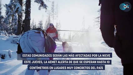 Alerta en estas comunidades: se esperan hasta 10 centímetros de nieve