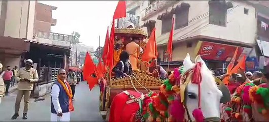 हजारों को संख्या में मातृशक्ति का भगवा मार्च '' राज तिलक की करो तैयारी, आ रहे हैं भगवाधारी *****