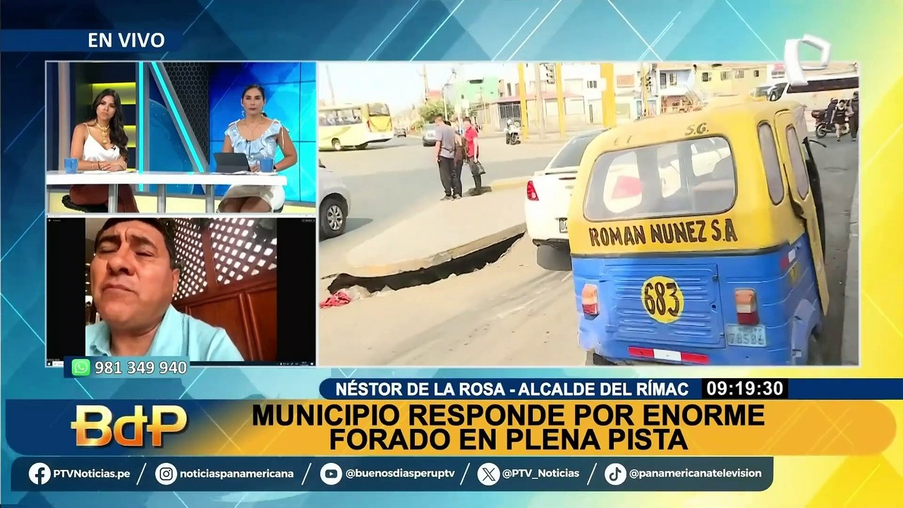 Alcalde del Rímac responde a denuncia de BDP sobre forado en av. Próceres: "hoy se está interviniendo la zona"