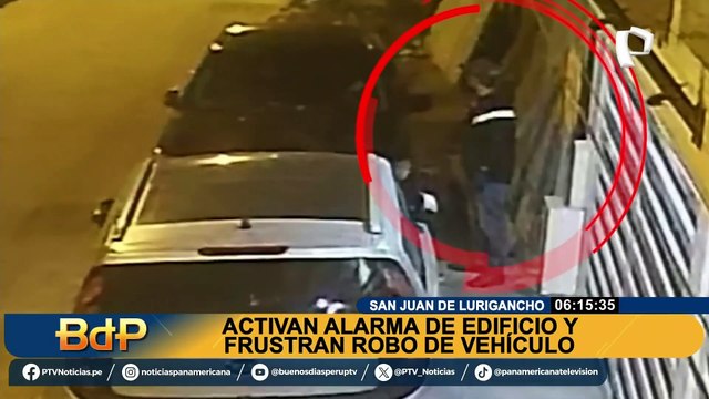 Ladrones huyeron despavoridos: alarma de edificio frustró robo de vehículo en SJL