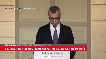 La liste du gouvernement de Gabriel Attal dévoilée