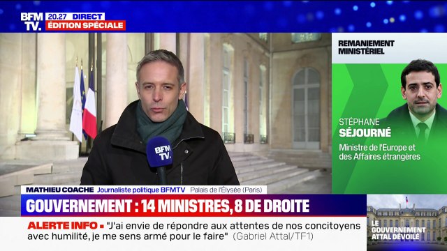 Remaniement du gouvernement: l'Élysée évoque un XV de France pour agir plus vite et plus fort