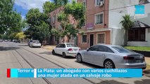 Terror en La Plata: un abogado con varios cuchillazos y una mujer atada en un salvaje robo