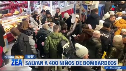 Salvan a 400 niños rusos de bombardeos