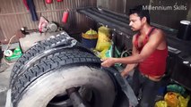 How to Recapping Old Tyre to Make Them Look New - Retreading Plant Tour - How Old Tire Are Retreaded