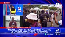 La Libertad: Nuevo alcalde de Trujillo remueve adornos de la gestión de Fernández