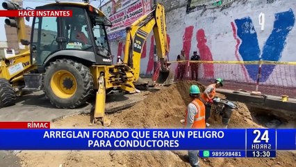 Tras denuncia de Panamericana Televisión: inician arreglo de peligroso forado en el Rímac