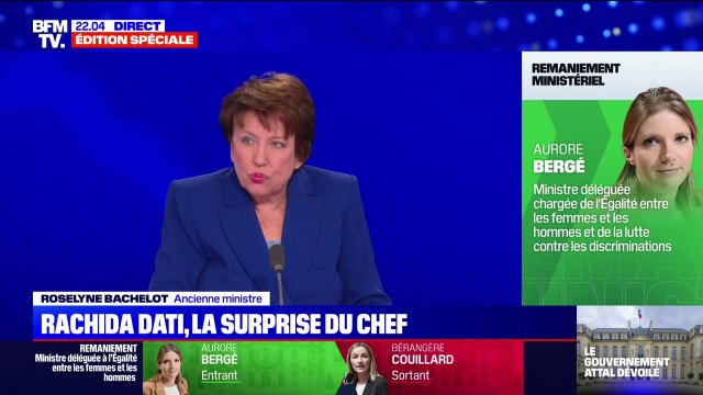 Roselyne Bachelot: Rachida Dati est une vraie ministre politique. Elle va être écoutée et entendue