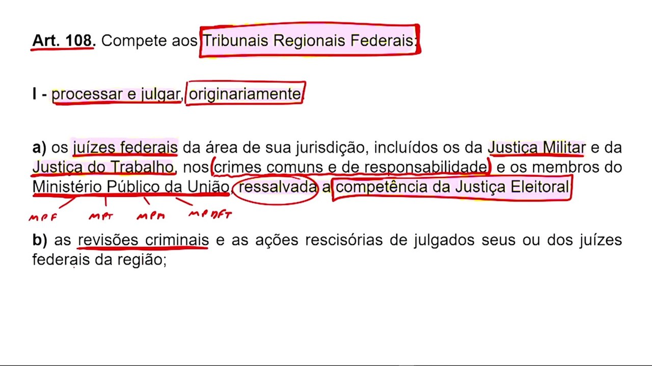 Aula 15.8 Poder Judiciário - Dos Tribunais Regionais Federais; dos Juízes Federais Parte I - Direito Constitucional