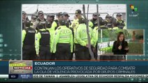 En Ecuador prosiguen los operativos de seguridad para hacer frente a la ola de violencia
