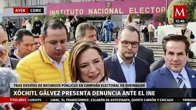 Xóchitl Gálvez denuncia ante el INE desvío de recursos en campaña de Claudia Sheinbaum