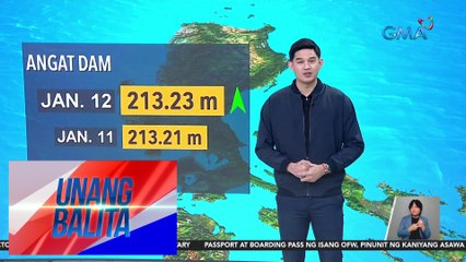 Angat reservoir, nakabawi na sa supply ng tubig - Weather update today as of 7:21 a.m. (January 12, 2024) | UB