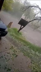 Granizo en San Rafael