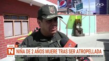 Una niña de 2 años perdió la vida luego de ser atropellada en El Alto